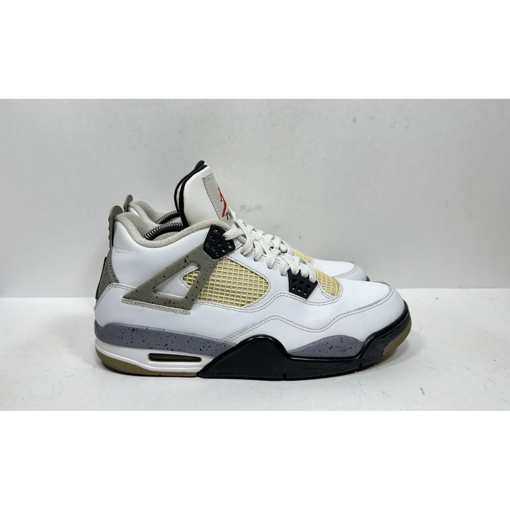 Nike Jordan 4 White Cement Men's Size 9.5 2012 308497-103‎ Shoes Sneakers